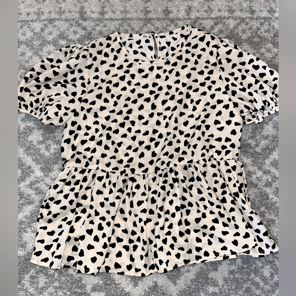 Heart Pattern Blouse
